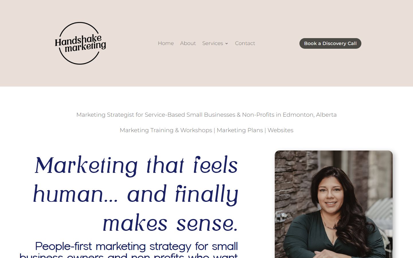 Handshake Marketing homepage